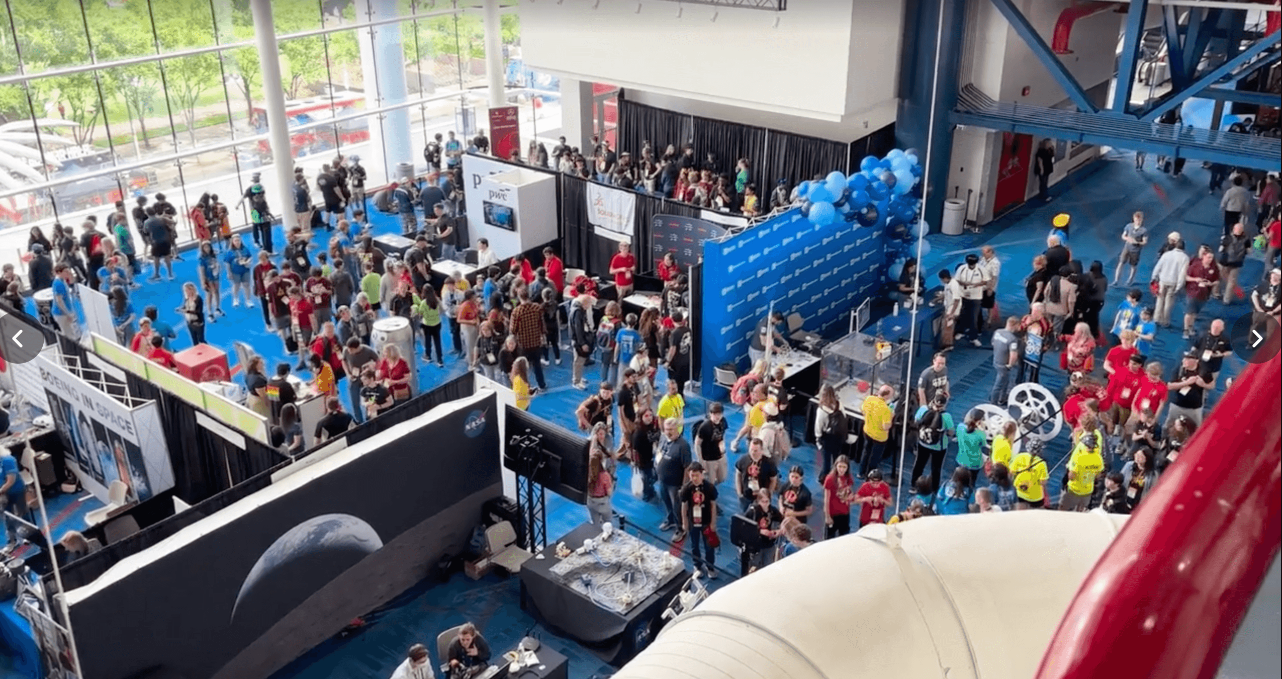 FIRST event floor with teams and spectators